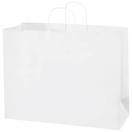 Box Packaging Paper Shopping Bags, 16"W x 6"D x 12"H, White, 250/Pack BGS108W